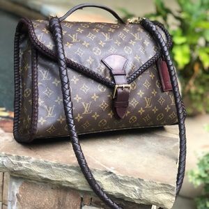 Auth Louis Vuitton Beverly Boho GM Briefcase Tote